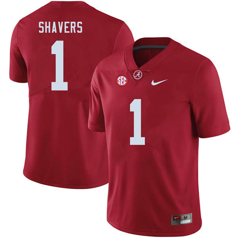 Men #1 Tyrell Shavers Alabama Crimson Tide College Football Jerseys Sale-Crimson